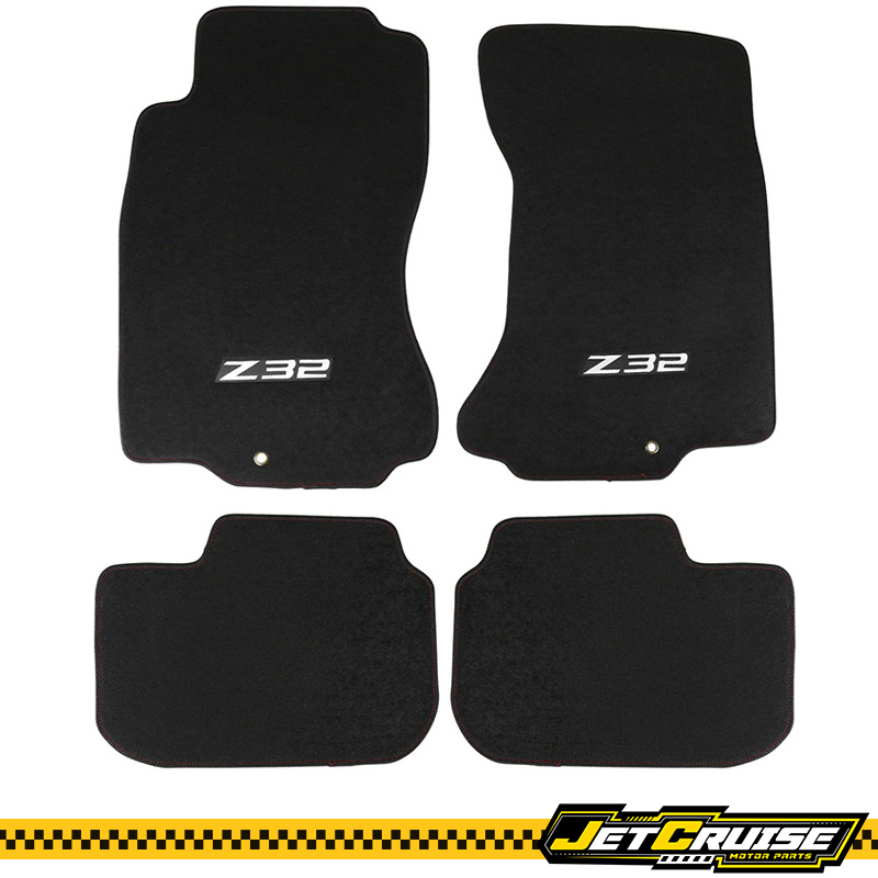 Fits 90-96 Nissan 300ZX Z32 Logo Car Nylon Floor Mats Front Rear