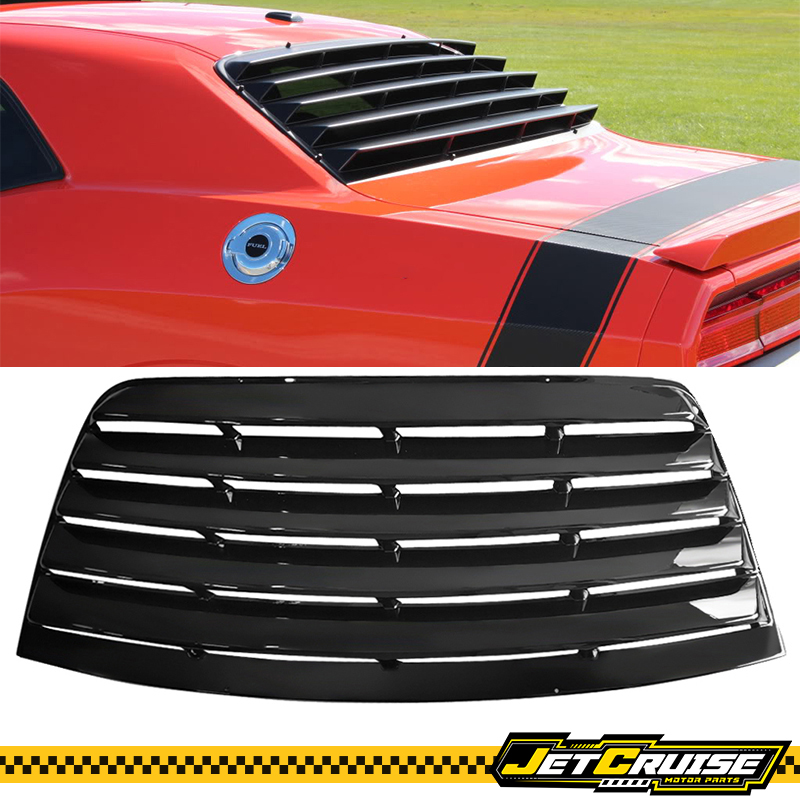 Fits 08-23 Dodge Challenger Gloss Black Rear Window Louver Scoop