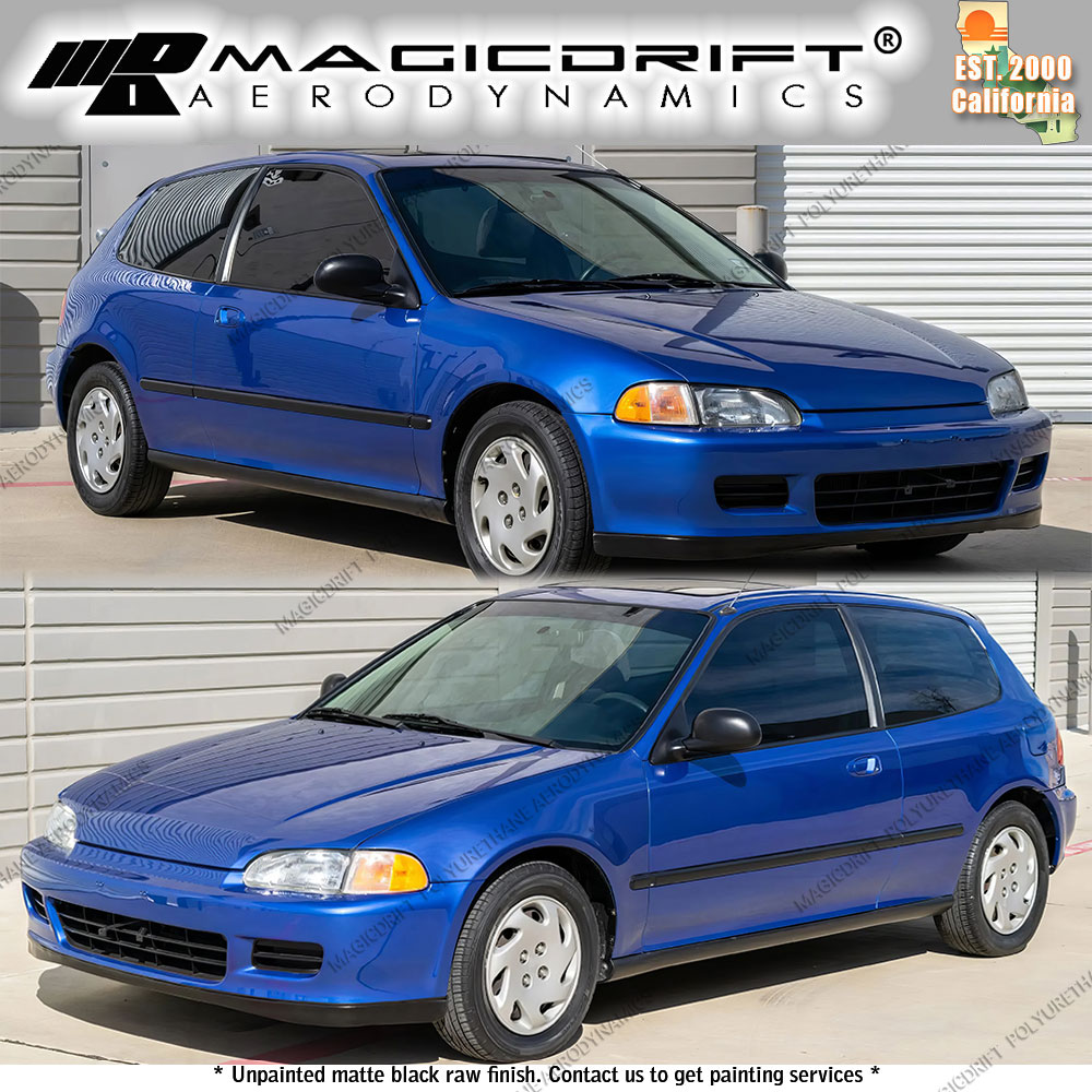 Sugi RMBⅡ R ALD/PJ EGM 2015 For 92-95 Honda Civic EG JDM Front Bumper PU Lip URETHANE