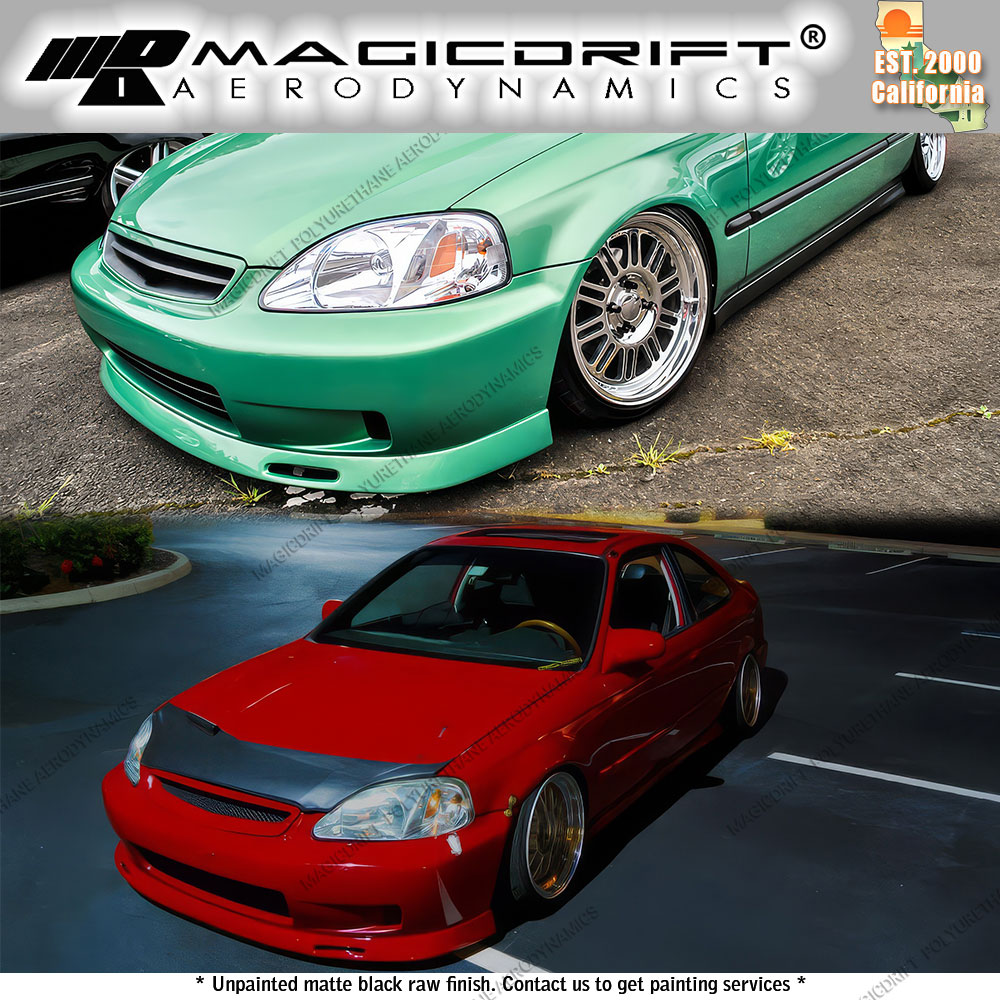 Fit For 99-00 Honda Civic BYS Backyard Style Front Bumper