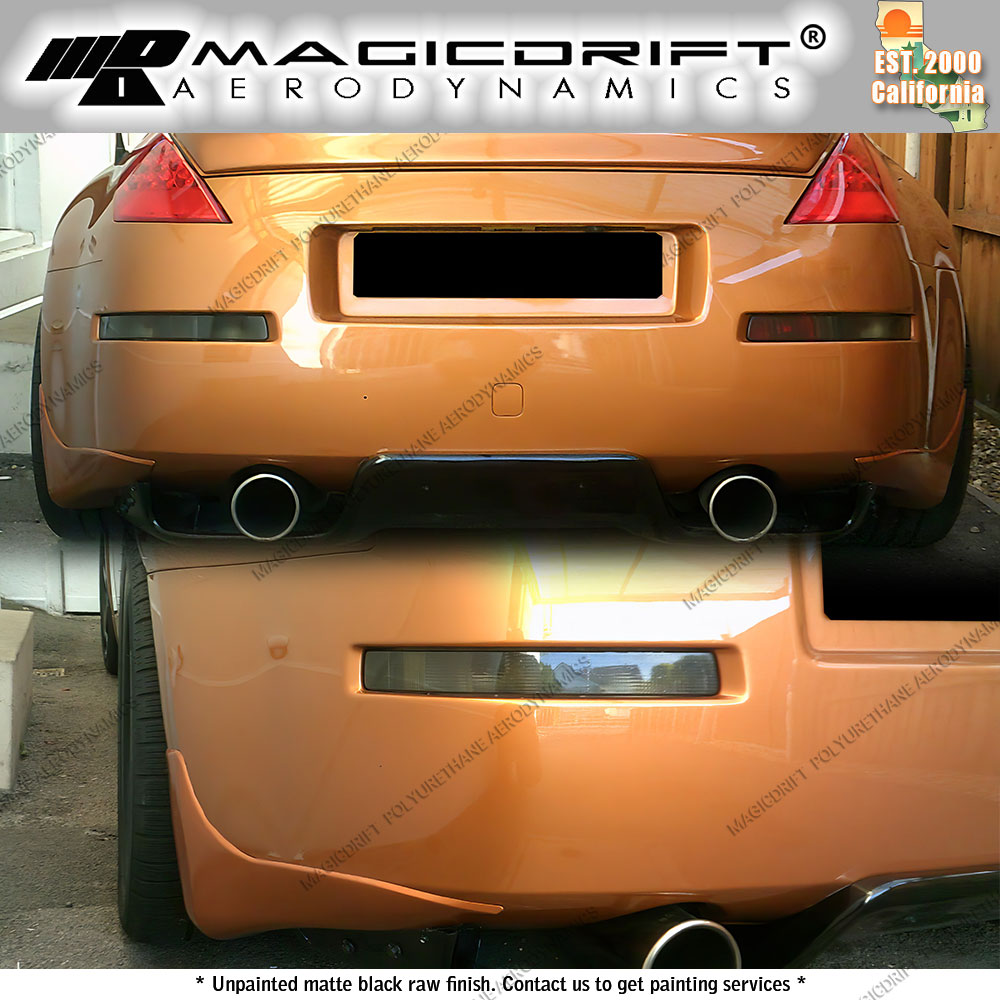For 03-09 Nissan 350Z Fairlady Z Z33 JDM Rear Bumper Aprons Side