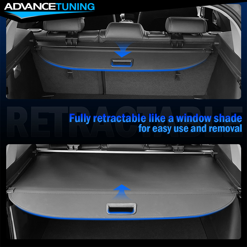 For 16-21 Hyundai Tucson Carbon Fiber Texture Retractable Rear Trunk Cargo Cover