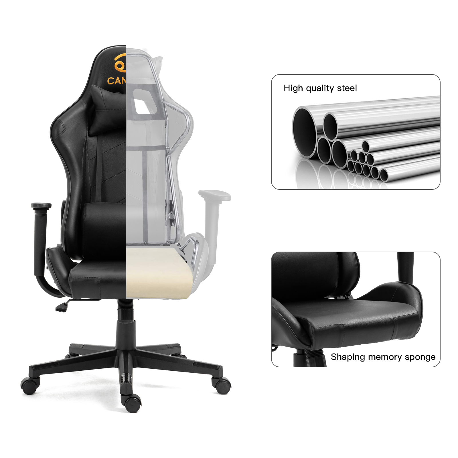 Ergonomic Racing Gaming Chair Swivel Recliner Office Executive Computer Chair