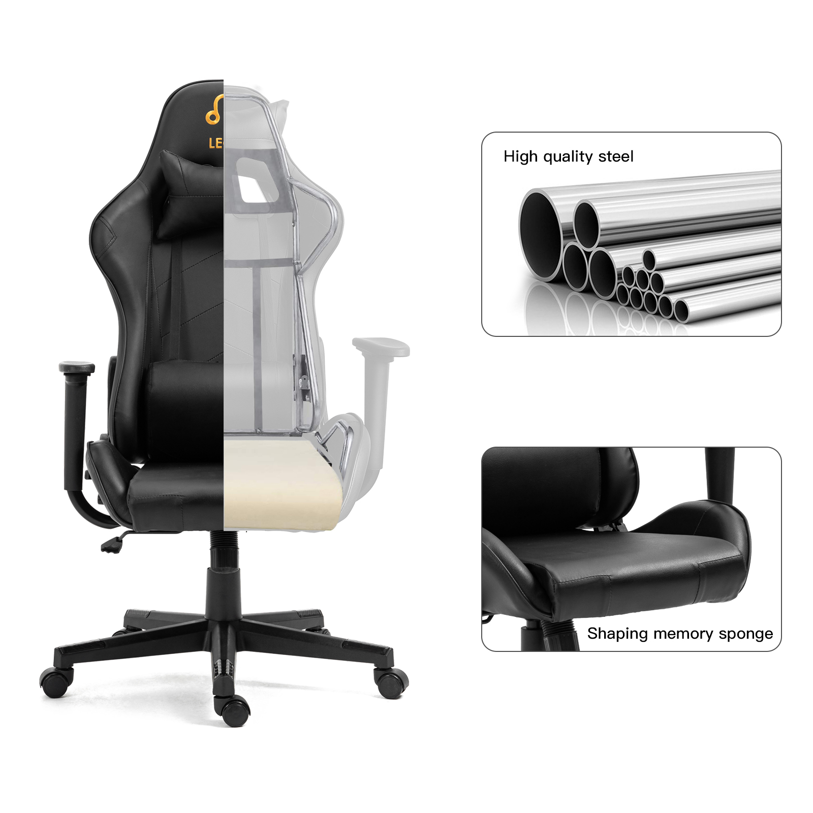 Ergonomic Racing Gaming Chair Swivel Recliner Office Executive Computer Chair