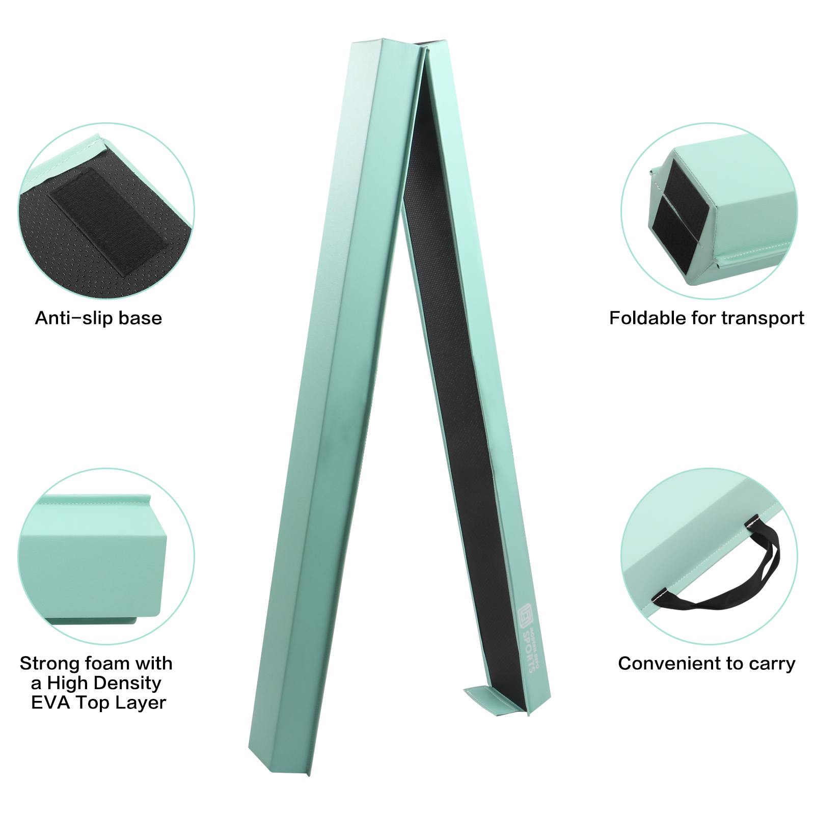 Folding Gymnastics Balance Beam for Kids 6Ft/8Ft Anti-slip Walking Beam for Home - Picture 12 of 38