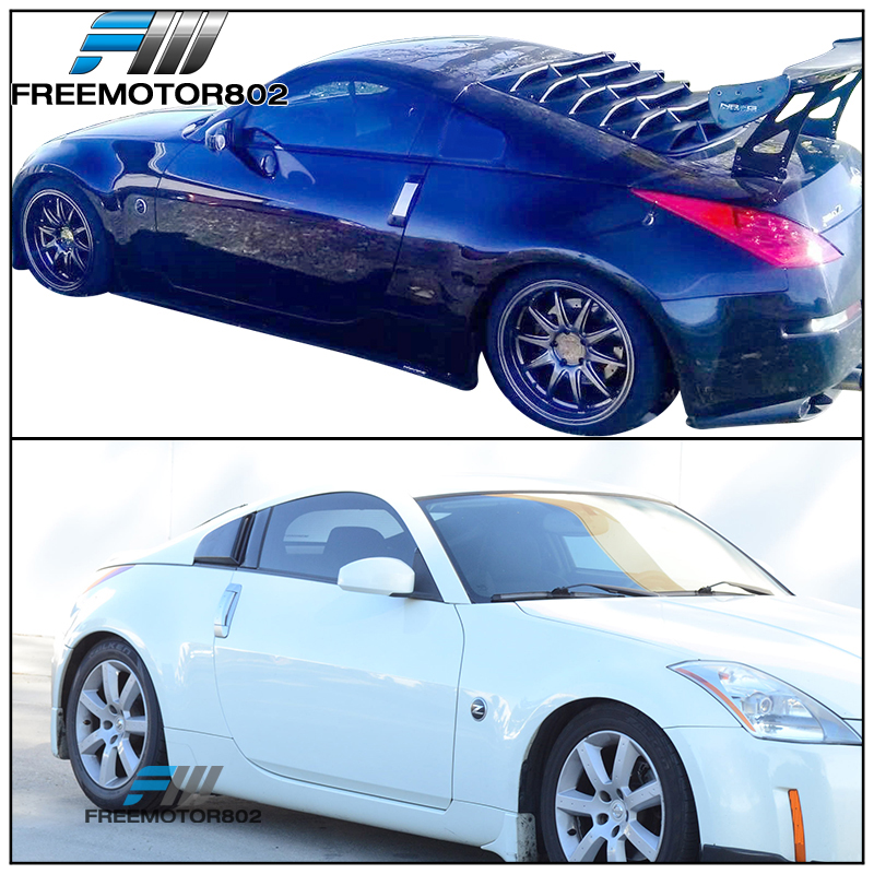 Fits 2003-2008 Nissan 350Z IKON Style Rear Window Louver & Quarter