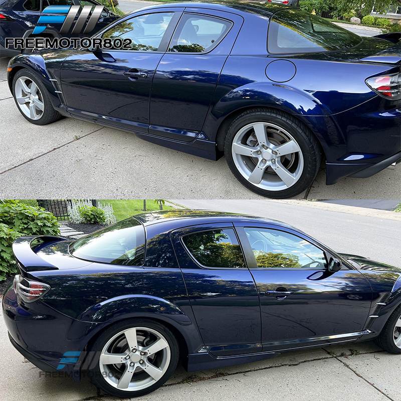 Mazda RX-8 サイドスカート ブルー系 Fit 04-10 Mazda RX8 OE Style PU Side Skirts Rocker Pannel