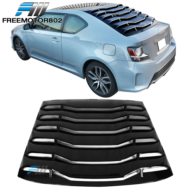 Fits 2011-2016 Scion TC Gloss Black Window Windshield Louvers