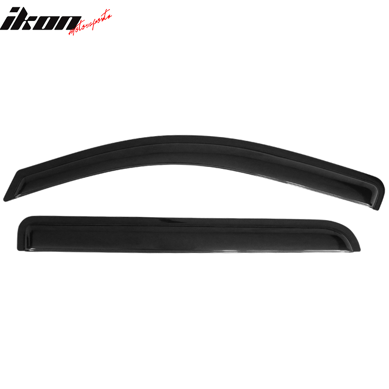 Ikon Motorsports In-Channel Window Visors For 2007-2013 Chevy Silverado & GMC Sierra 1500, 2008-2014 2500 3500 HD Crew Cab, Waterproof, 4PCS - Foto 5