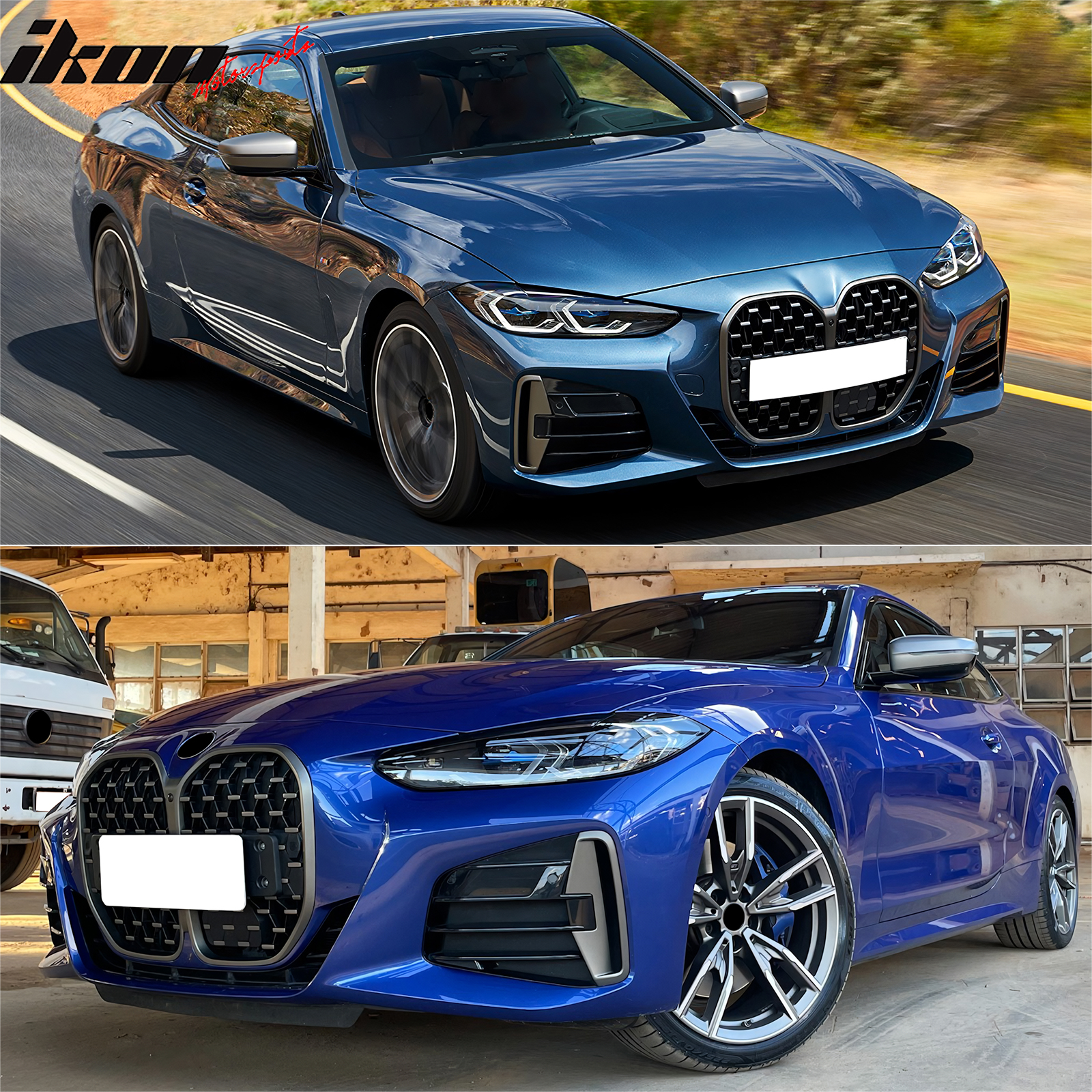 ぽにぽに BMW g22 BMW G22 G23 430i M440i 2DR M Style Gloss Black Side Skirt