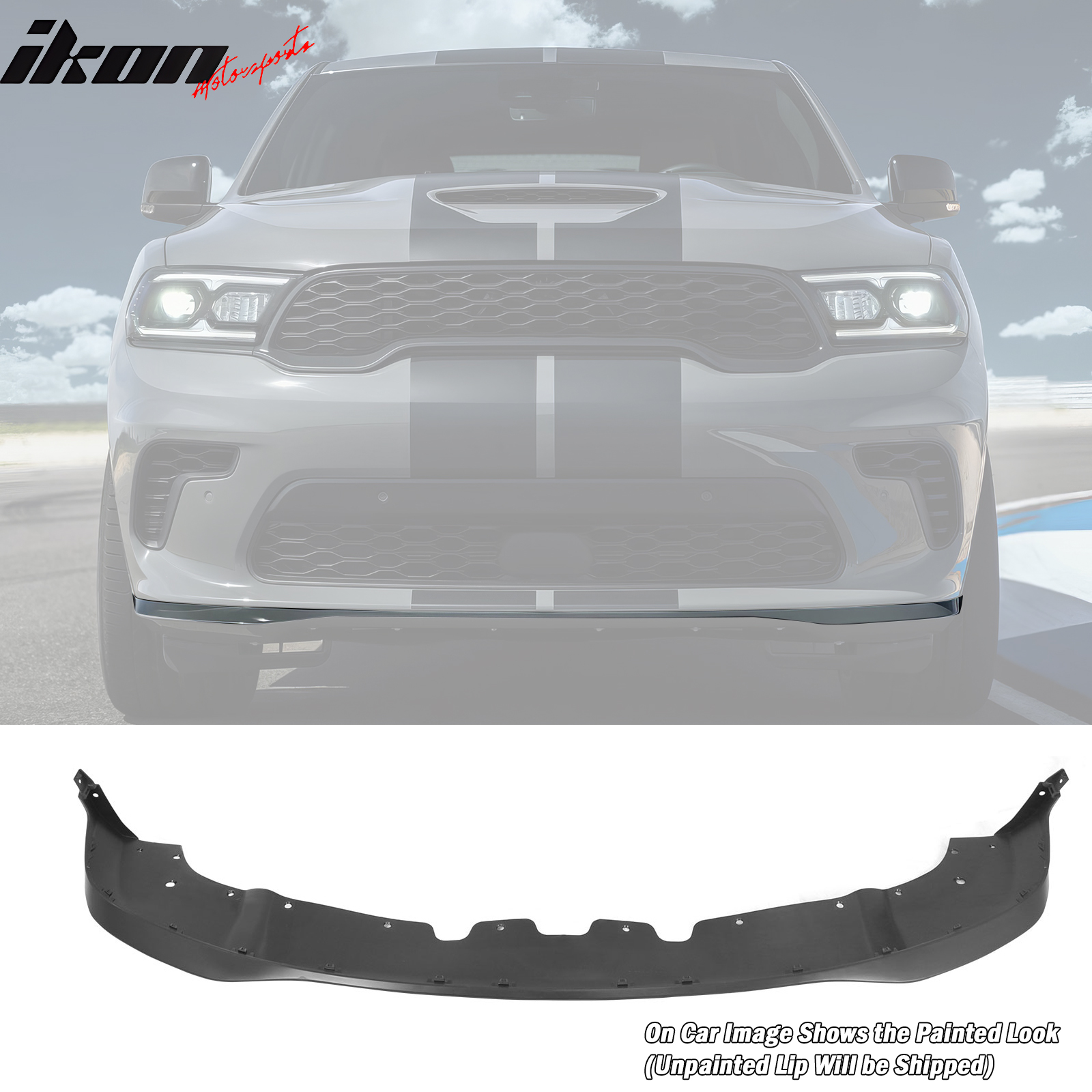 Fits 21-25 Dodge Durango Front Bumper Lip 21+ Hellcat Style