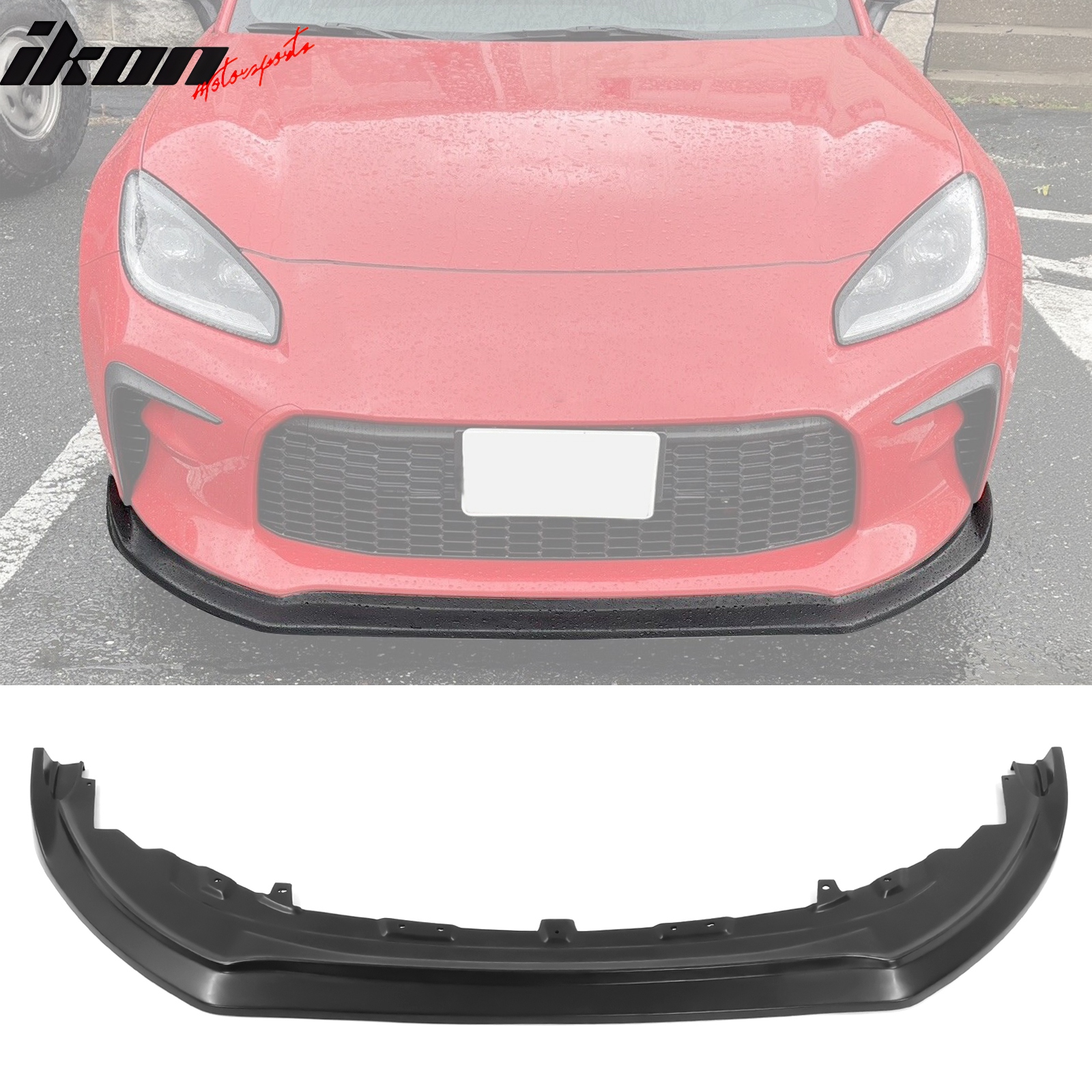Fits 22-26 Toyota GR86 Front Bumper Lip CS Style Spoiler Unpainted