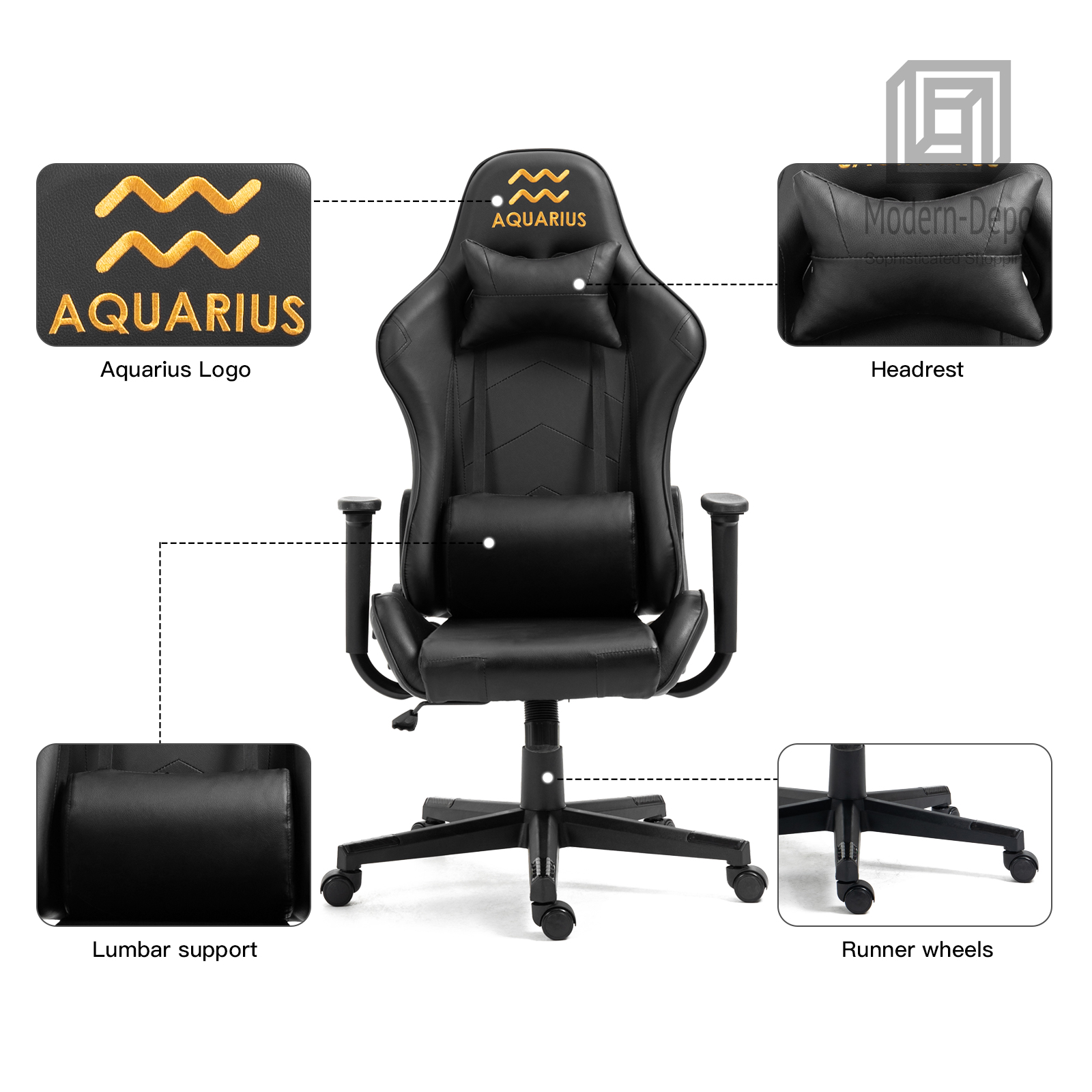 Ergonomic Racing Gaming Chair Swivel Recliner Office Executive Computer Chair