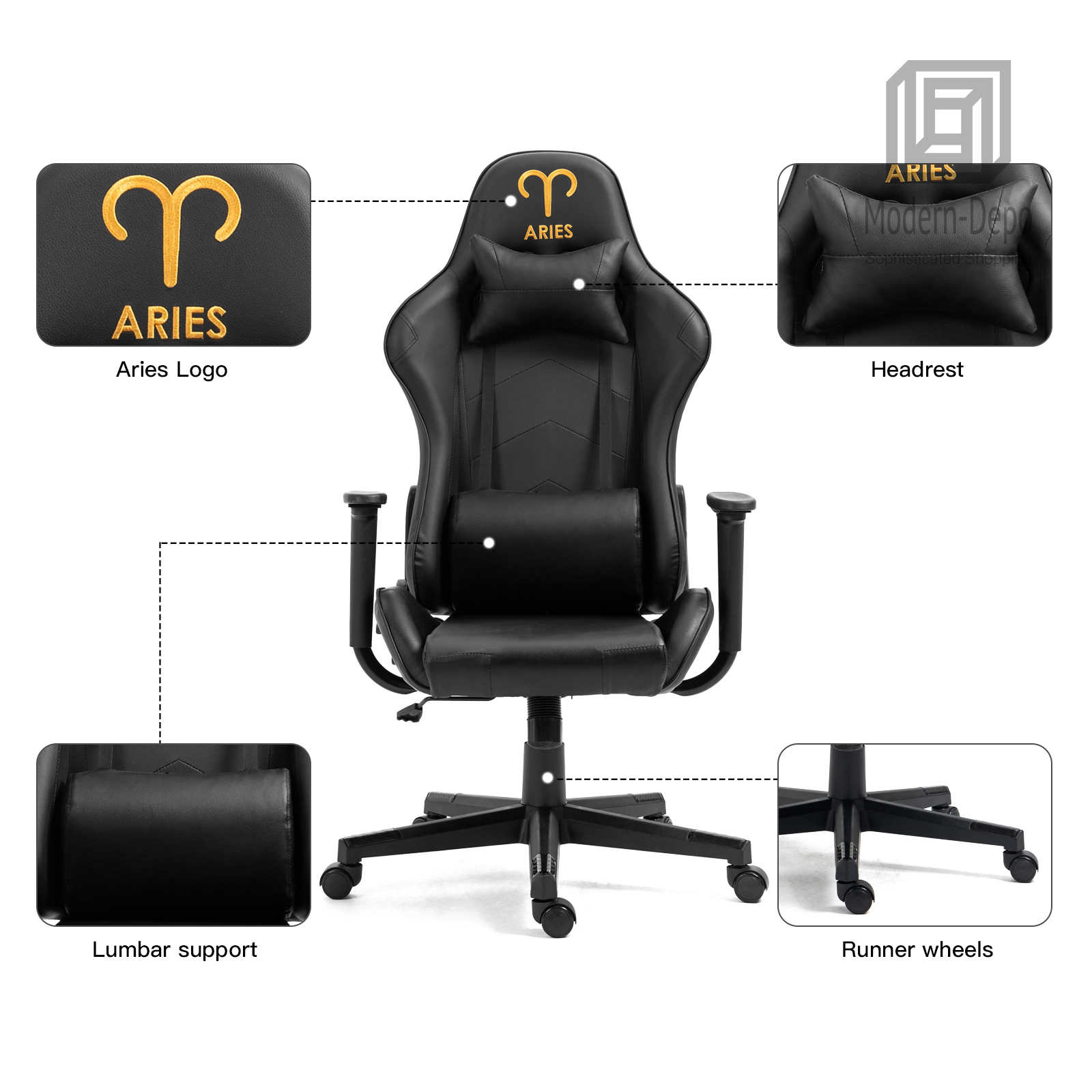 Ergonomic Racing Gaming Chair Swivel Recliner Office Executive Computer Chair