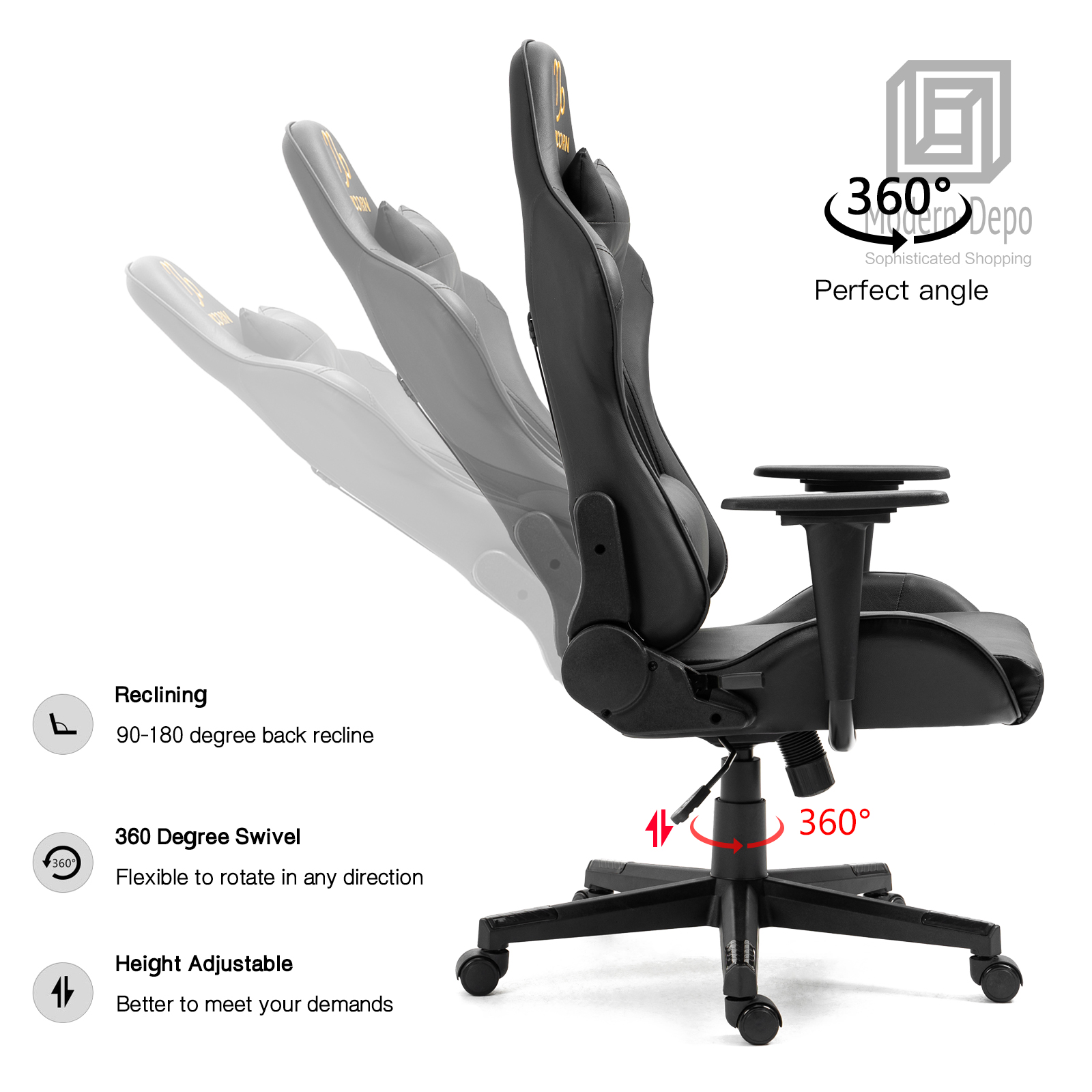 Ergonomic Racing Gaming Chair Swivel Recliner Office Executive Computer Chair