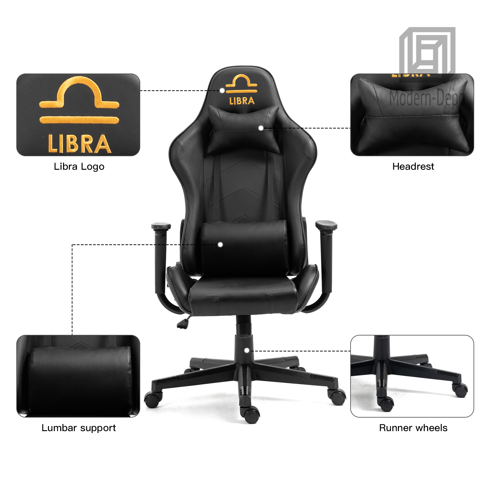 Ergonomic Racing Gaming Chair Swivel Recliner Office Executive Computer Chair