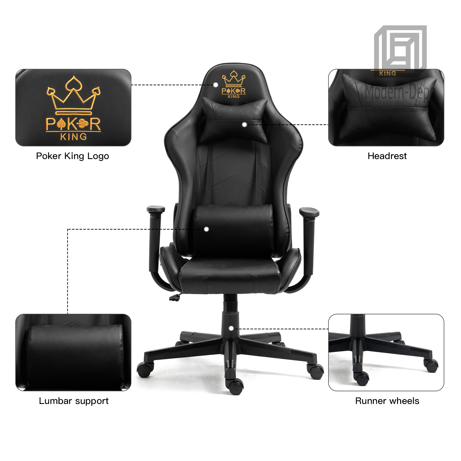 Ergonomic Racing Gaming Chair Swivel Recliner Office Executive Computer Chair