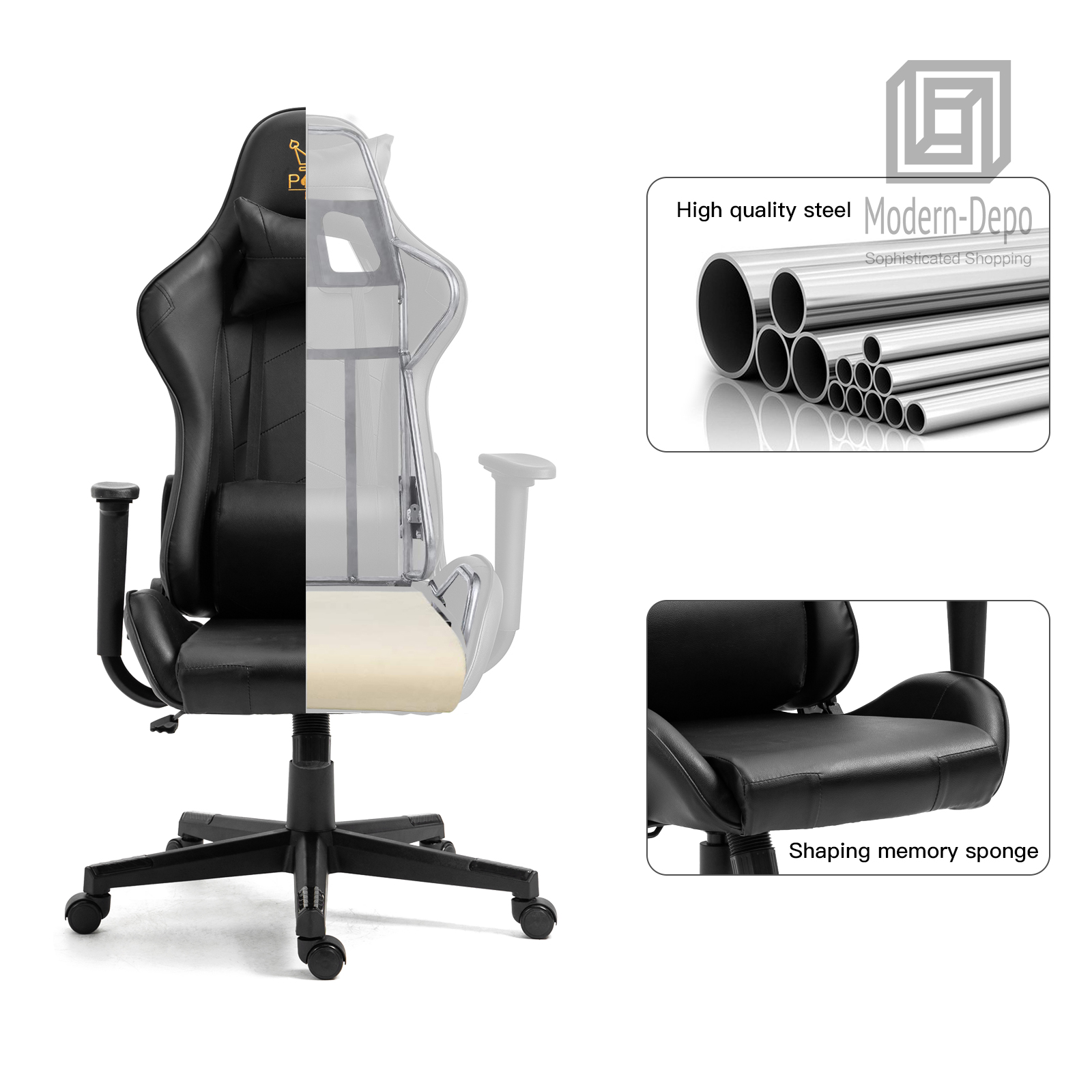 Ergonomic Racing Gaming Chair Swivel Recliner Office Executive Computer Chair