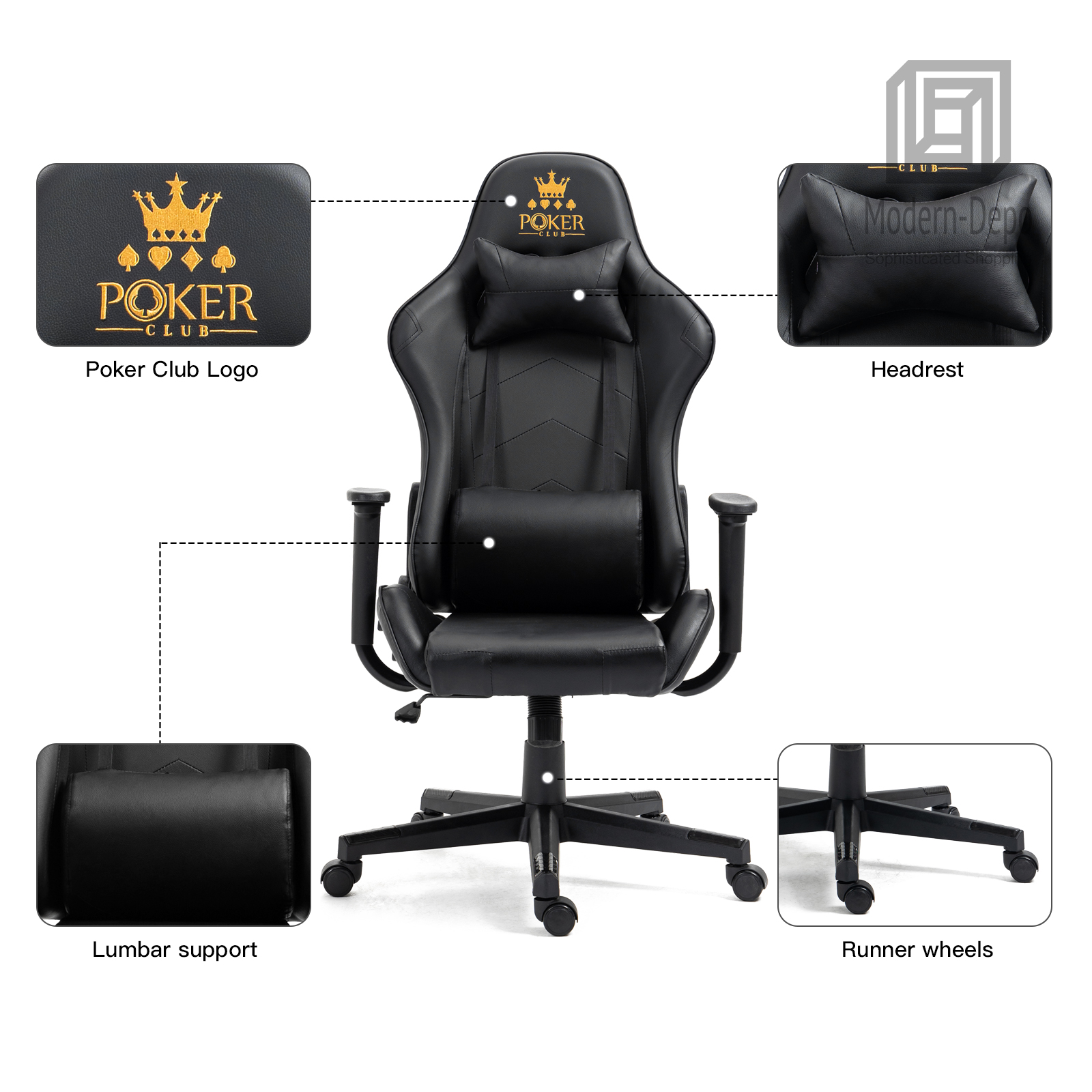 Ergonomic Racing Gaming Chair Swivel Recliner Office Executive Computer Chair