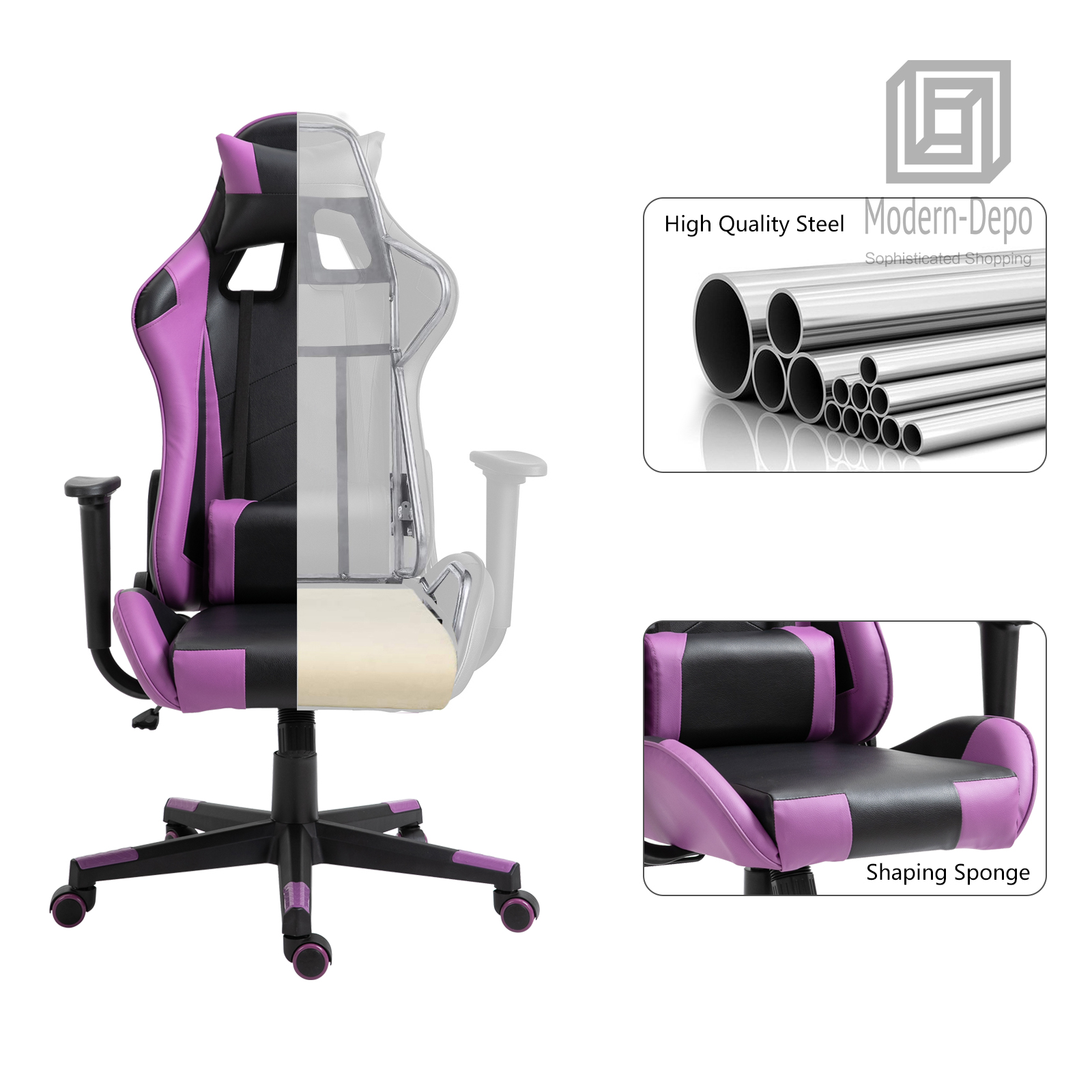 Ergonomic Racing Gaming Chair Swivel Recliner Office Executive Computer Chair