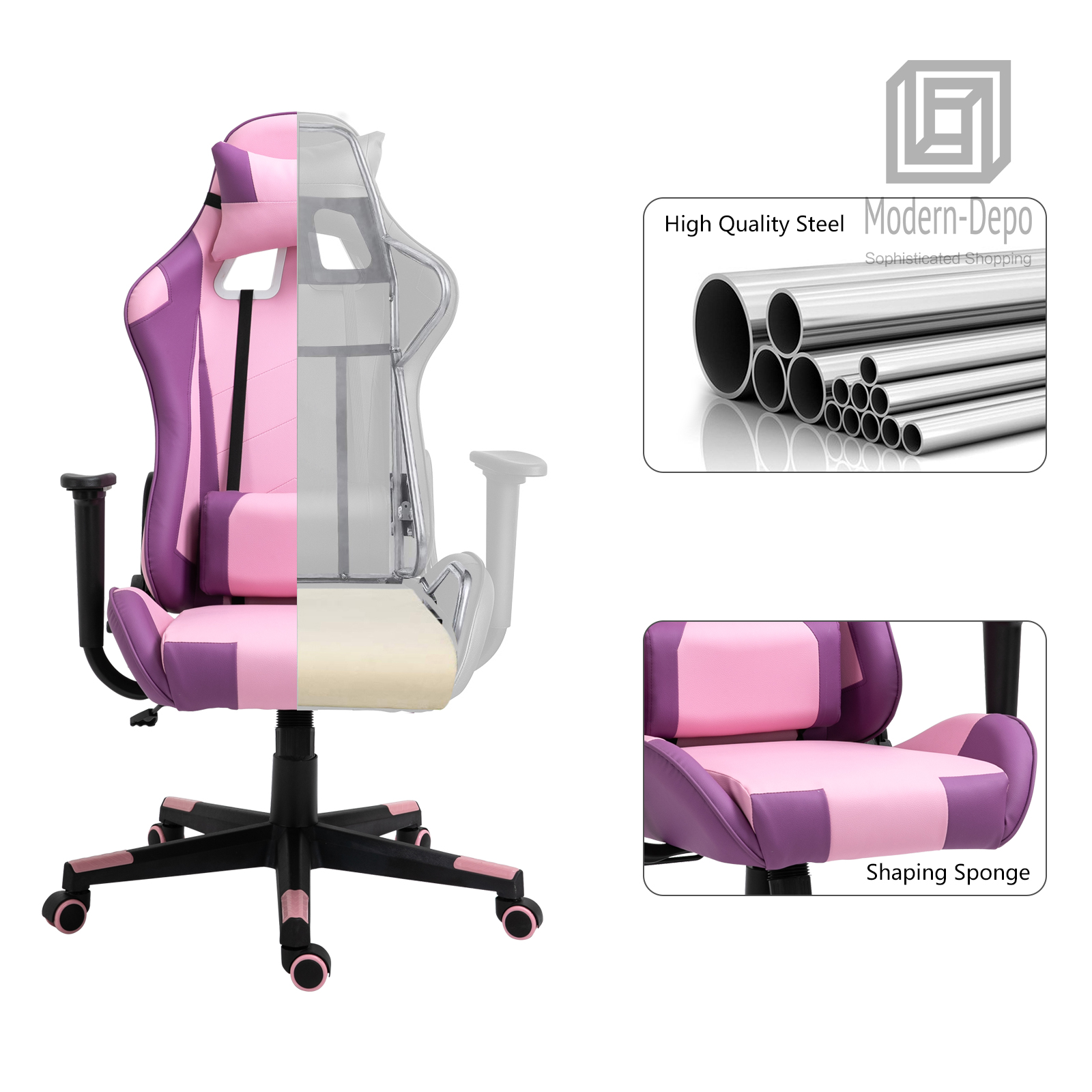 Ergonomic Racing Gaming Chair Swivel Recliner Office Executive Computer Chair