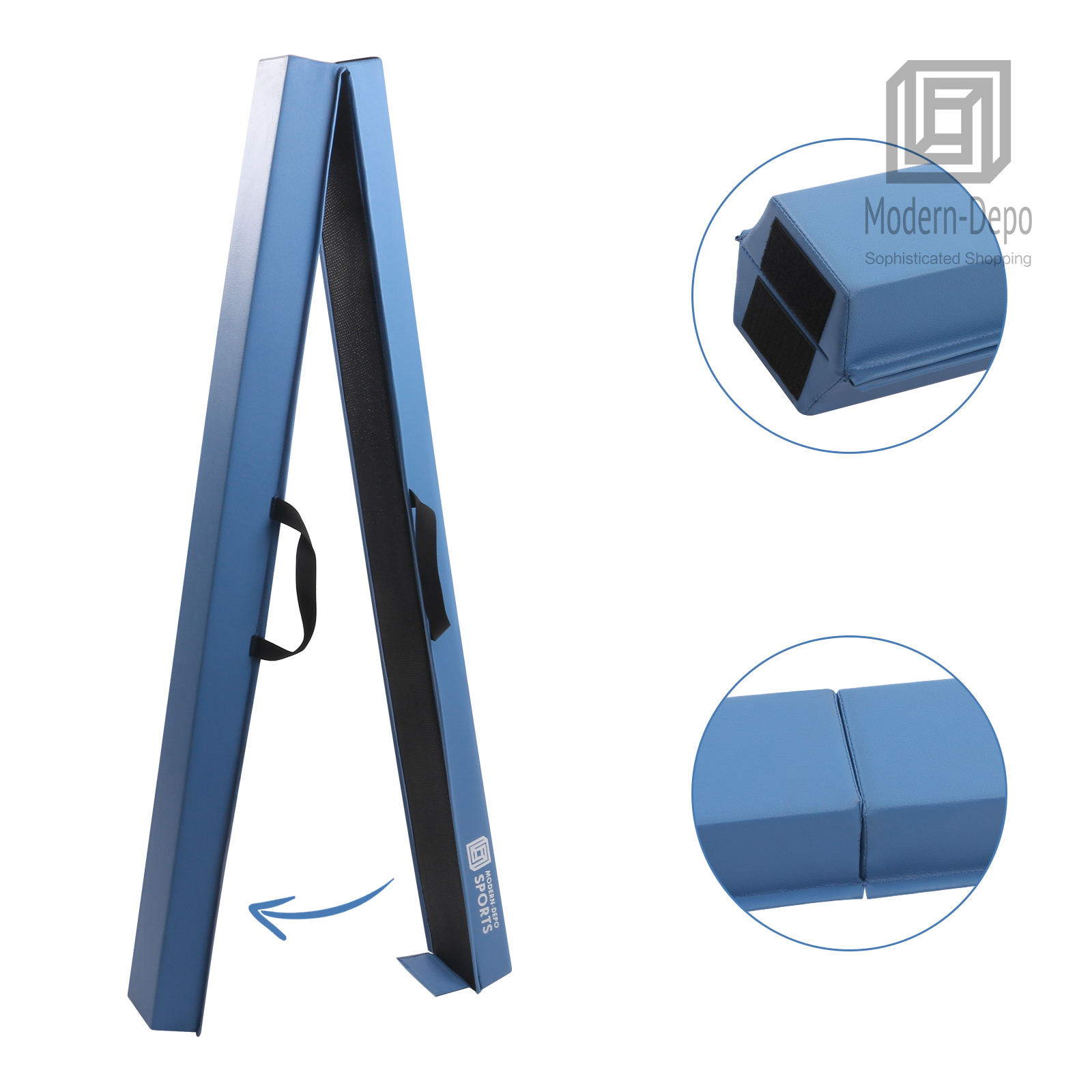 Folding Gymnastics Balance Beam for Kids 6Ft/8Ft Anti-slip Walking Beam for Home - Picture 14 of 38