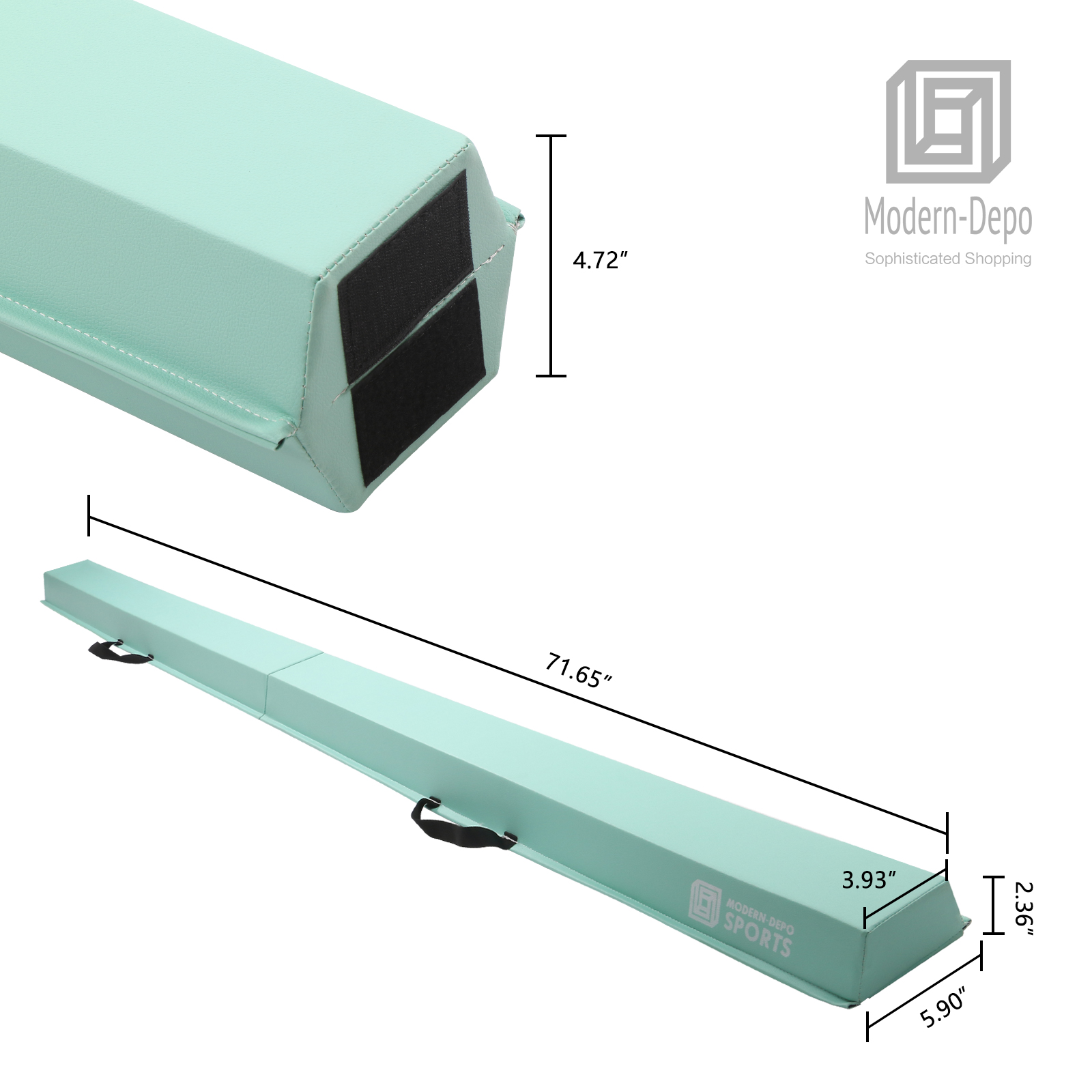 Folding Gymnastics Balance Beam for Kids 6Ft/8Ft Anti-slip Walking Beam for Home - Picture 7 of 38