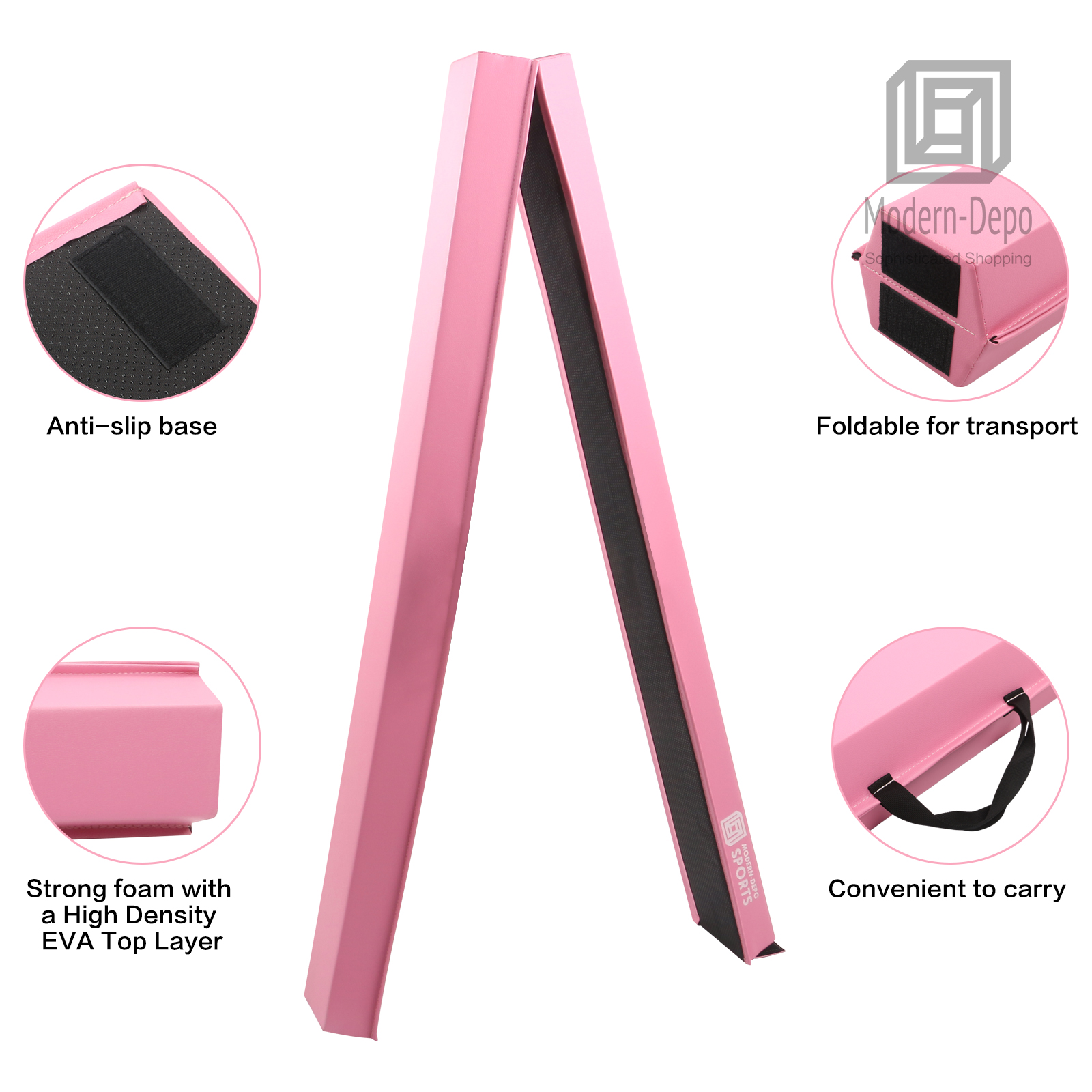 Folding Gymnastics Balance Beam for Kids 6Ft/8Ft Anti-slip Walking Beam for Home - Picture 28 of 38