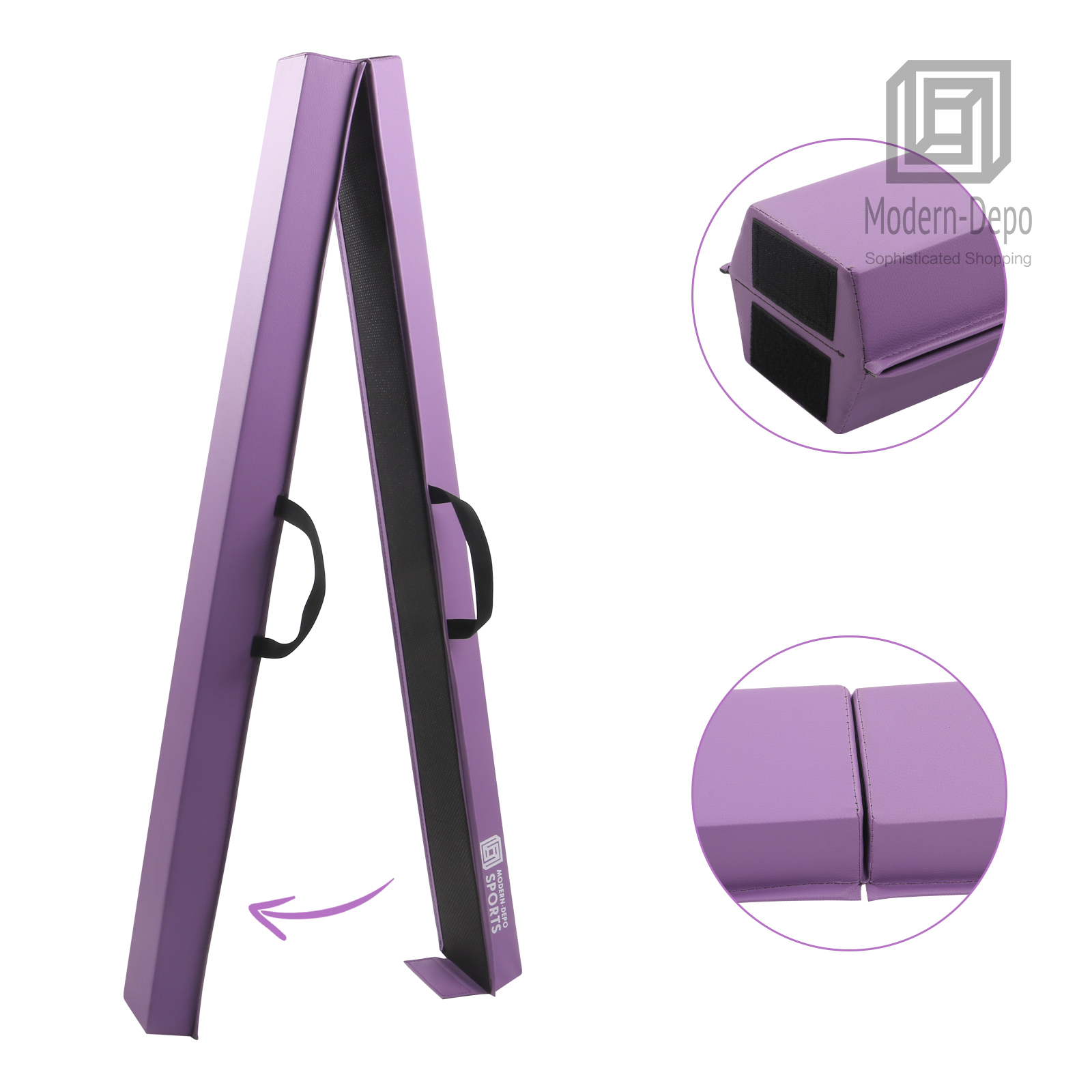 Folding Gymnastics Balance Beam for Kids 6Ft/8Ft Anti-slip Walking Beam for Home - Picture 33 of 38