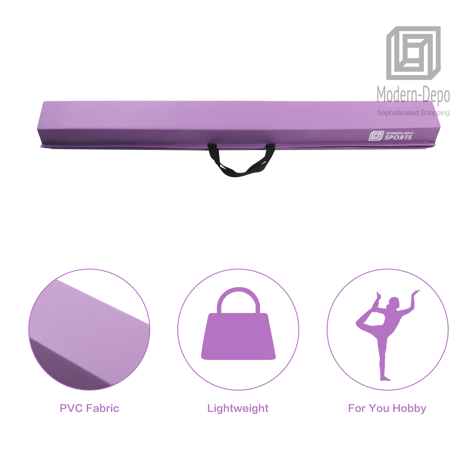 Folding Gymnastics Balance Beam for Kids 6Ft/8Ft Anti-slip Walking Beam for Home - Picture 34 of 38