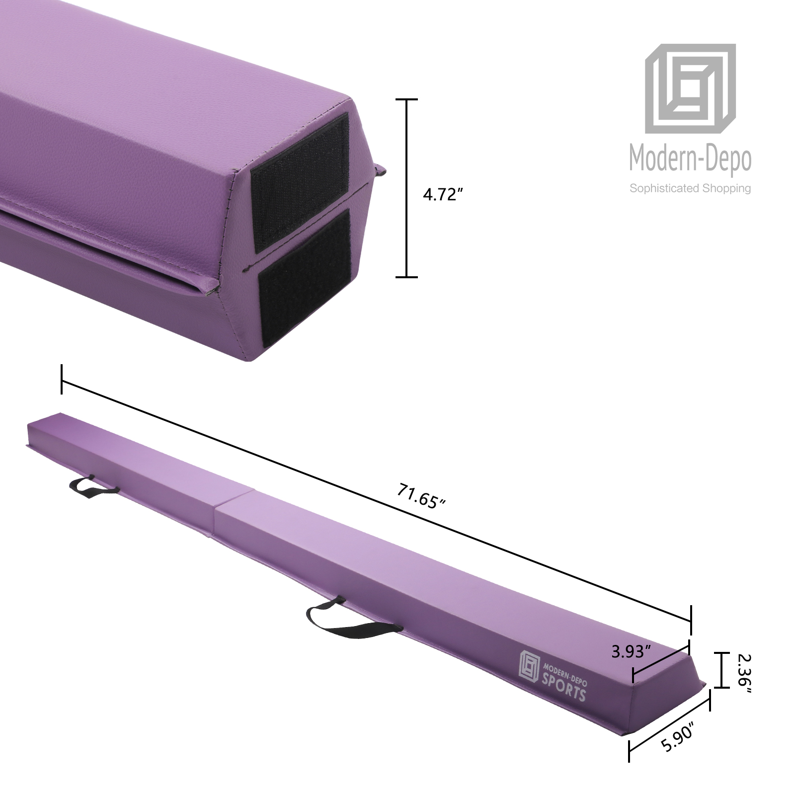 Folding Gymnastics Balance Beam for Kids 6Ft/8Ft Anti-slip Walking Beam for Home - Picture 38 of 38