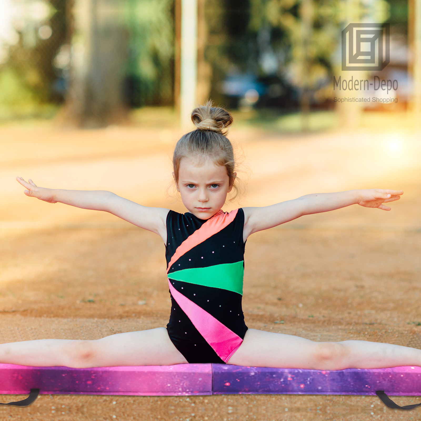 9.5ft Folding Balance Beam for Home Training Exercise Gymnastics Gym Equipment - Picture 6 of 7