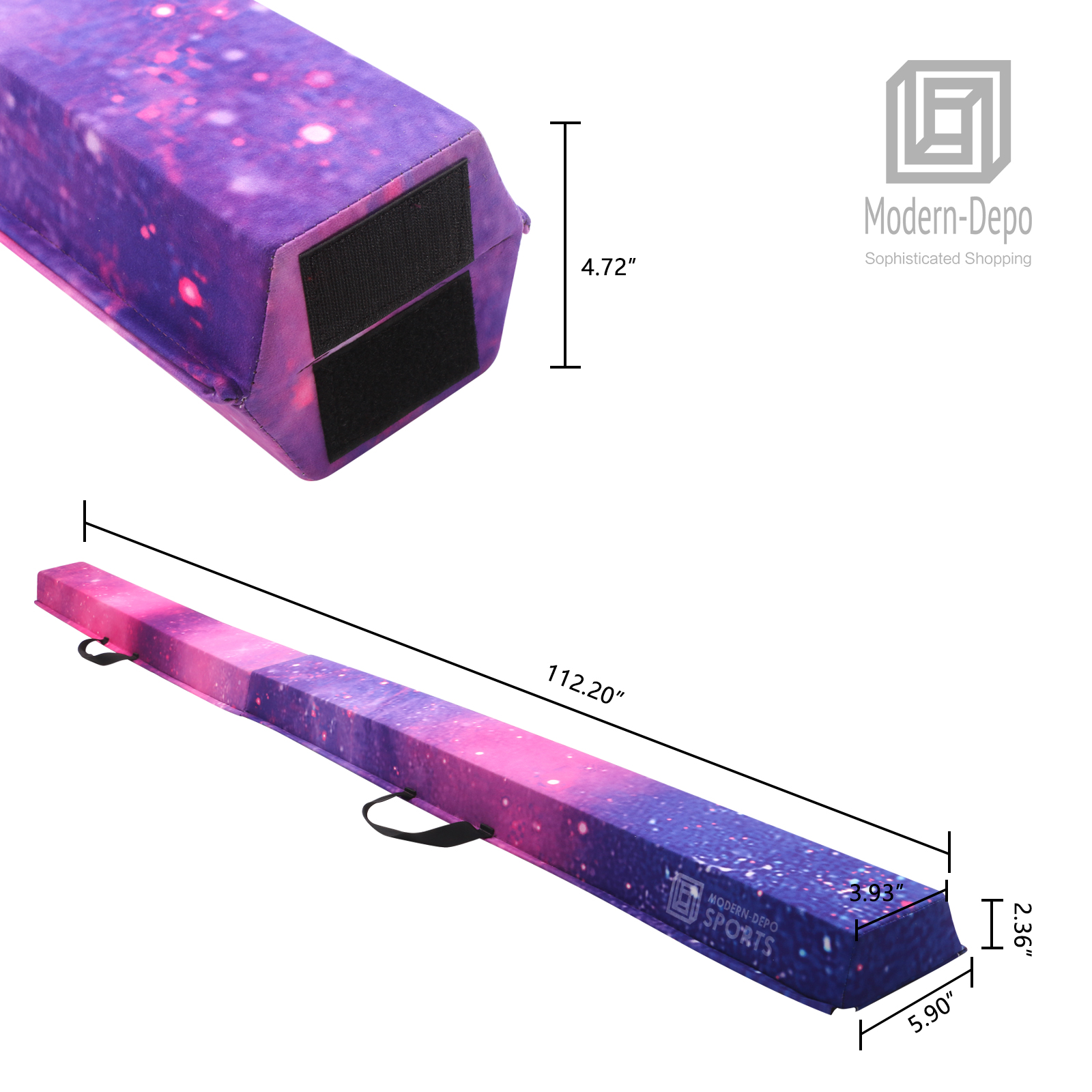 9.5ft Folding Balance Beam for Home Training Exercise Gymnastics Gym Equipment - Picture 2 of 7